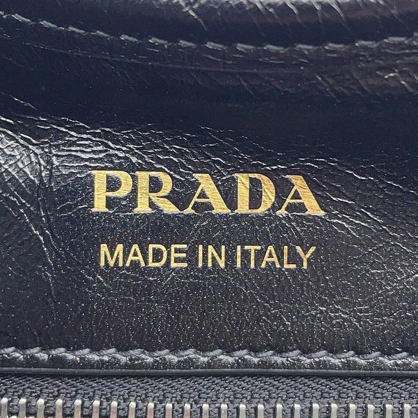 プラダ トートバッグ ミディアム ホーボーバッグ レザー 1BG563 PRADA 黒