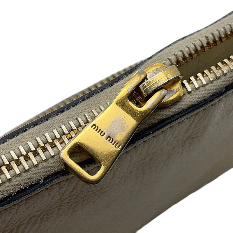 ミュウミュウ チェーンショルダーバッグ ロゴ レザー MIUMIU