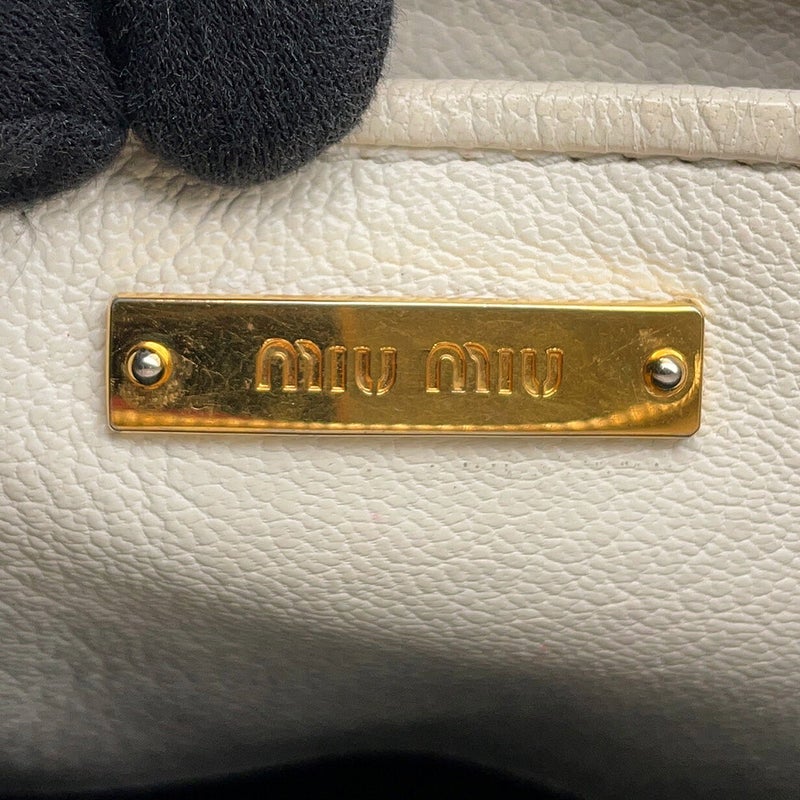 ミュウミュウ チェーンショルダーバッグ ロゴ レザー MIUMIU