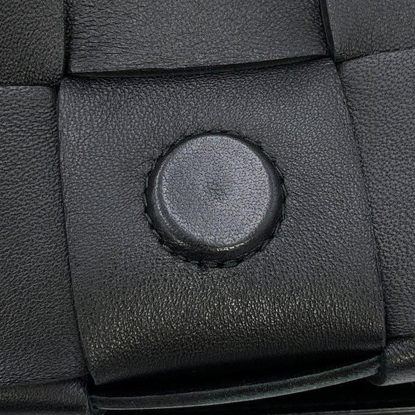 ボッテガヴェネタ ショルダーバッグ マキシイントレチャート カセット ラムスキン 578004 BOTTEGA VENETA 黒