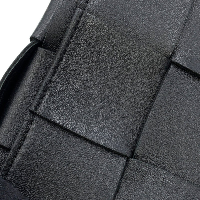 ボッテガヴェネタ ショルダーバッグ マキシイントレチャート カセット ラムスキン 578004 BOTTEGA VENETA 黒