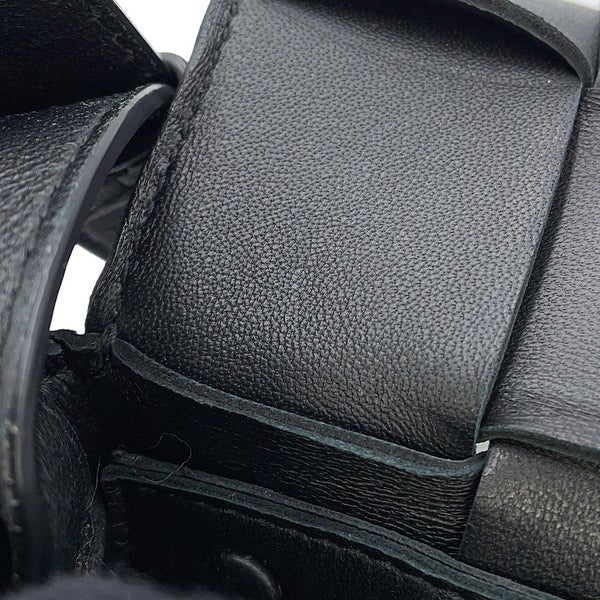 ボッテガヴェネタ ショルダーバッグ マキシイントレチャート カセット ラムスキン 578004 BOTTEGA VENETA 黒