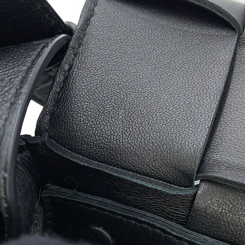 ボッテガヴェネタ ショルダーバッグ マキシイントレチャート カセット ラムスキン 578004 BOTTEGA VENETA 黒