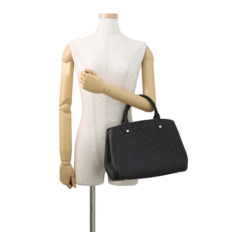 ルイヴィトン ハンドバッグ モノグラム・アンプラント モンテーニュ MM M41048 ヴィトン バッグ 2way ショルダーバッグ 黒 ブラック