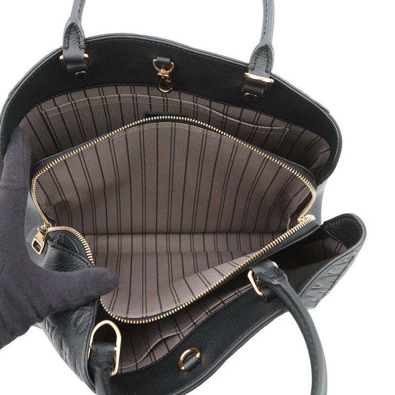 ルイヴィトン ハンドバッグ モノグラム・アンプラント モンテーニュ MM M41048 ヴィトン バッグ 2way ショルダーバッグ 黒 ブラック