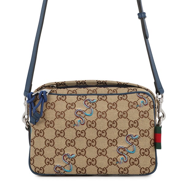 グッチ ショルダーバッグ GGキャンバス スネーク 刺繍 スモール 817771 GUCCI バッグ 2way セカンドバッグ クラッチバッグ