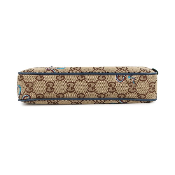 グッチ ショルダーバッグ GGキャンバス スネーク 刺繍 スモール 817771 GUCCI バッグ 2way セカンドバッグ クラッチバッグ