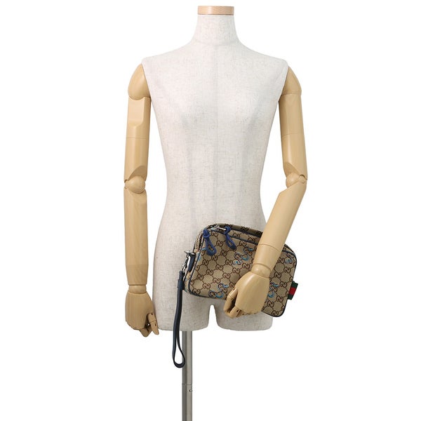 グッチ ショルダーバッグ GGキャンバス スネーク 刺繍 スモール 817771 GUCCI バッグ 2way セカンドバッグ クラッチバッグ
