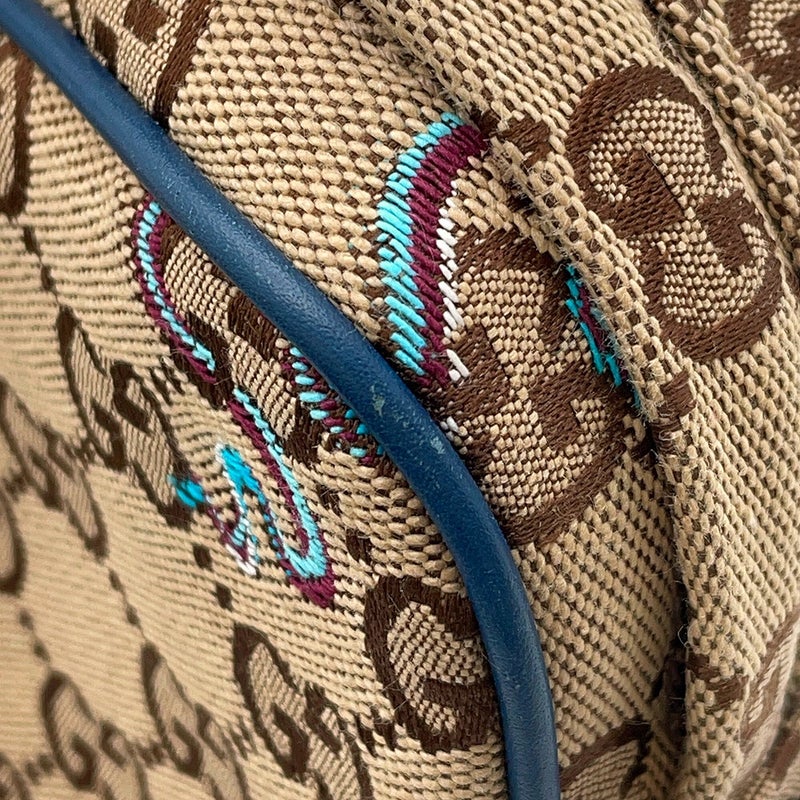 グッチ ショルダーバッグ GGキャンバス スネーク 刺繍 スモール 817771 GUCCI バッグ 2way セカンドバッグ クラッチバッグ