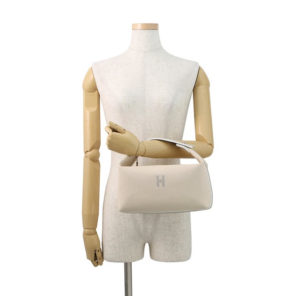 エルメス ハンドバッグ ブリッド・ア・ブラックGM ベージュ/シルバー金具 キャンバス HERMES バッグ ポーチ