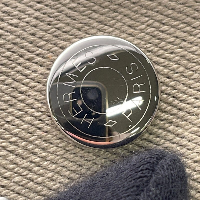 エルメス ハンドバッグ ブリッド・ア・ブラックGM ベージュ/シルバー金具 キャンバス HERMES バッグ ポーチ