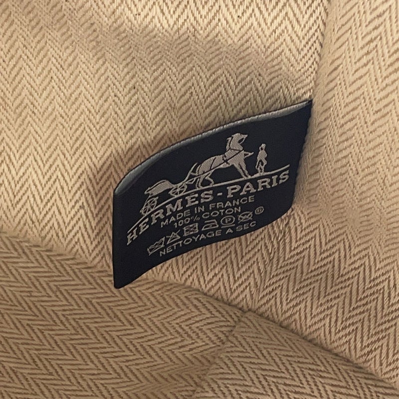 エルメス ハンドバッグ ブリッド・ア・ブラックGM ベージュ/シルバー金具 キャンバス HERMES バッグ ポーチ