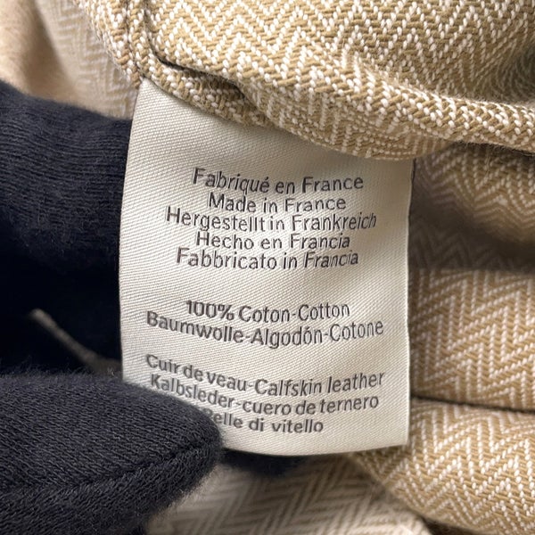 エルメス ショルダーバッグ サック アリーヌMM エクリュ/フォーヴ/シルバー金具 トワルシェブロン/バレニア W刻印