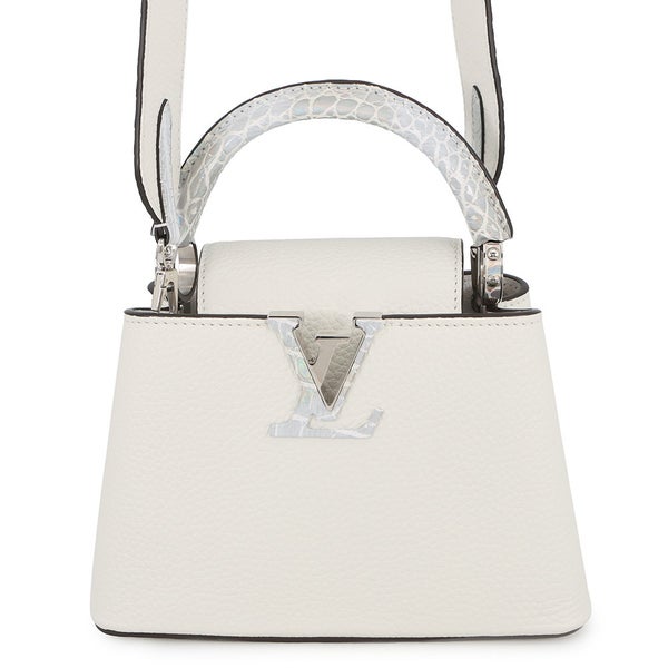 ルイヴィトン ハンドバッグ カプシーヌMINI クロコダイル/トリヨンレザー N85552 LOUIS VUITTON 2wayショルダー 白