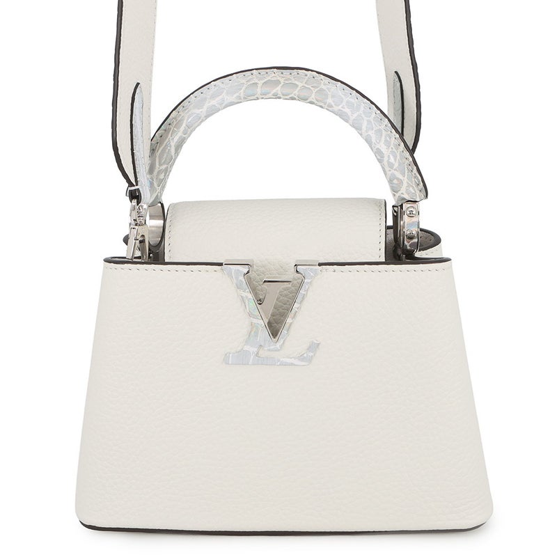ルイヴィトン ハンドバッグ カプシーヌMINI クロコダイル/トリヨンレザー N85552 LOUIS VUITTON 2wayショルダー 白