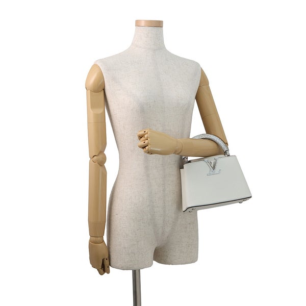 ルイヴィトン ハンドバッグ カプシーヌMINI クロコダイル/トリヨンレザー N85552 LOUIS VUITTON 2wayショルダー 白