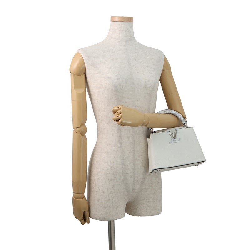 ルイヴィトン ハンドバッグ カプシーヌMINI クロコダイル/トリヨンレザー N85552 LOUIS VUITTON 2wayショルダー 白