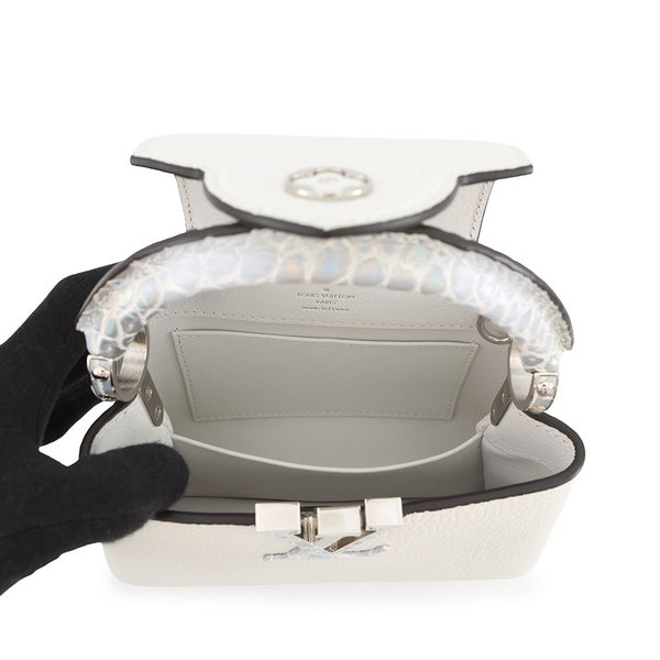 ルイヴィトン ハンドバッグ カプシーヌMINI クロコダイル/トリヨンレザー N85552 LOUIS VUITTON 2wayショルダー 白