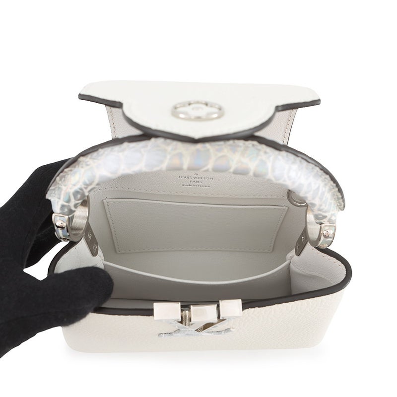 ルイヴィトン ハンドバッグ カプシーヌMINI クロコダイル/トリヨンレザー N85552 LOUIS VUITTON 2wayショルダー 白