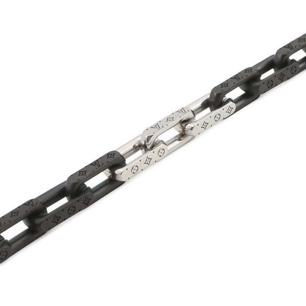 ルイヴィトン ブレスレット モノグラム チェーン サイズL M00687 LOUIS VUITTON アクセサリー 黒