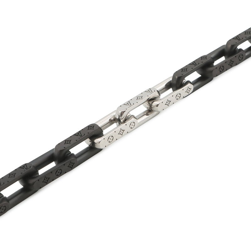 ルイヴィトン ブレスレット モノグラム チェーン サイズL M00687 LOUIS VUITTON アクセサリー 黒