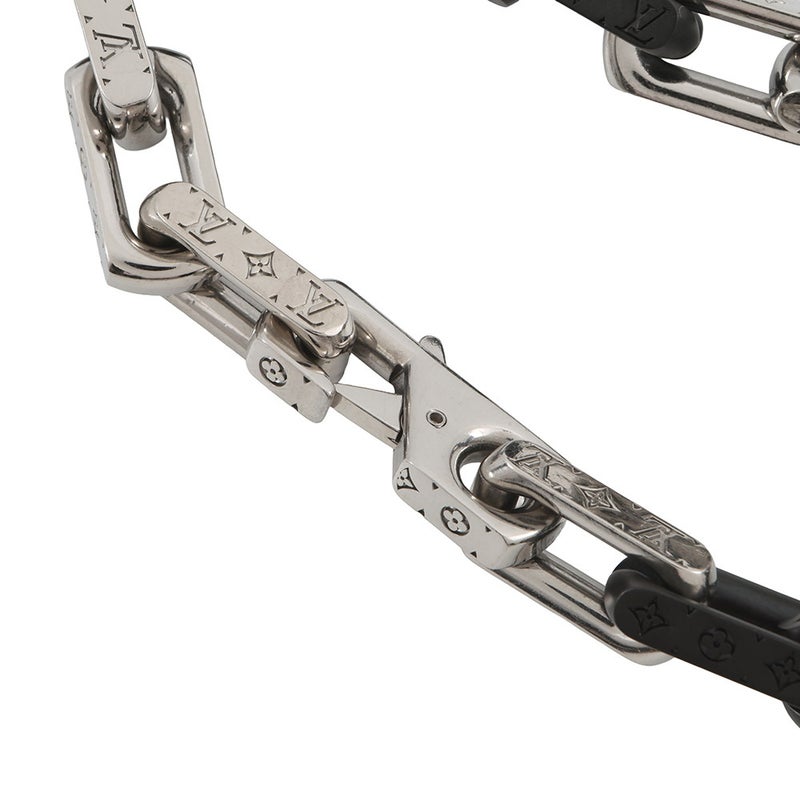 ルイヴィトン ブレスレット モノグラム チェーン サイズL M00687 LOUIS VUITTON アクセサリー 黒