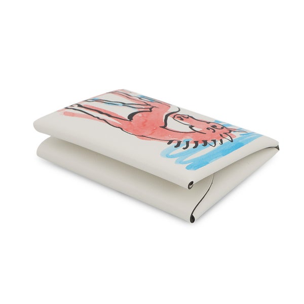 エルメス コインケース カルヴィ デュオ  スプリングホース ブラン/シルバー金具 スイフト W刻印 白