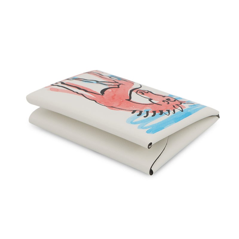 エルメス コインケース カルヴィ デュオ  スプリングホース ブラン/シルバー金具 スイフト W刻印 白