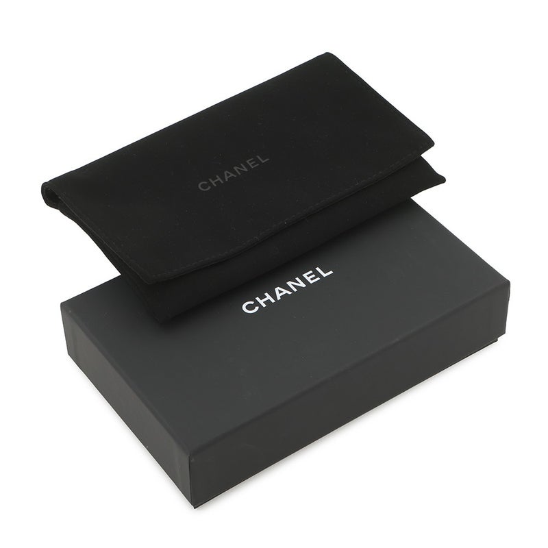 シャネル パスポートケース 二つ折り財布 ココマーク マトラッセ デニム ラムスキン AP4665 CHANEL 財布