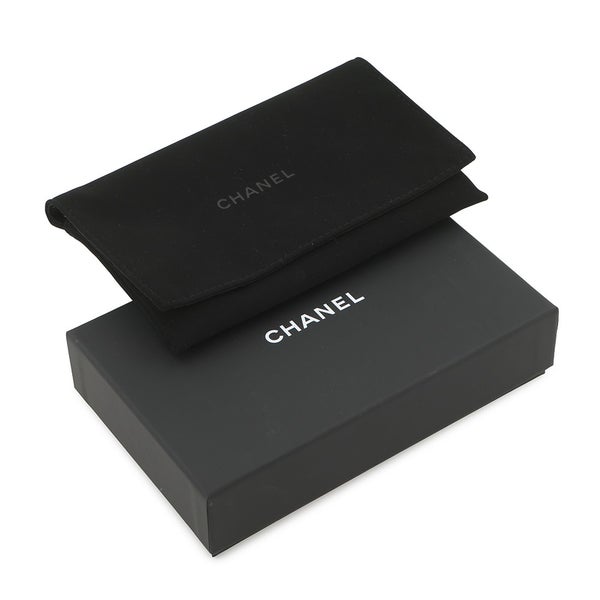 シャネル パスポートケース 二つ折り財布 ココマーク マトラッセ デニム ラムスキン AP4665 CHANEL 財布