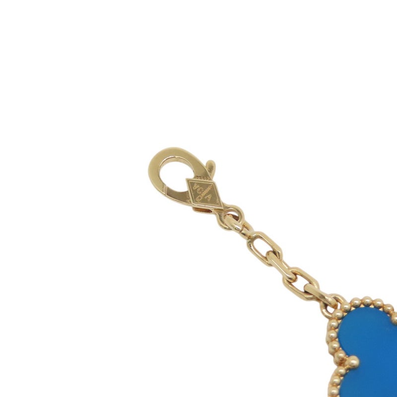 ヴァンクリーフ＆アーペル ネックレス ヴィンテージ アルハンブラ 20モチーフ ブルーアゲート K18YGイエローゴールド VCARP7RN00