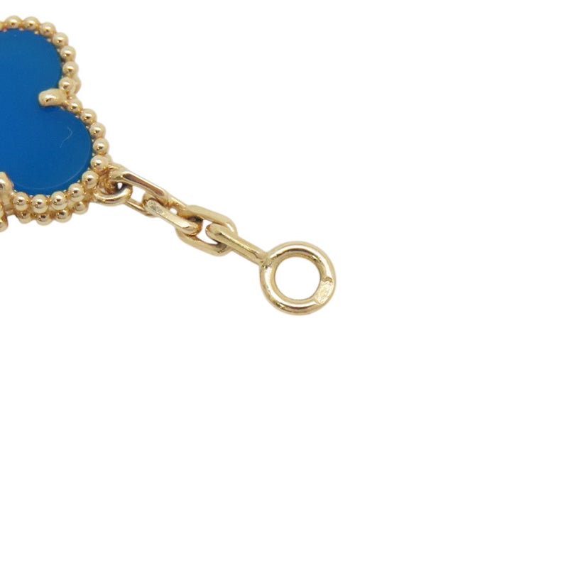 ヴァンクリーフ＆アーペル ネックレス ヴィンテージ アルハンブラ 20モチーフ ブルーアゲート K18YGイエローゴールド VCARP7RN00