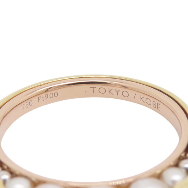 タサキ リング リキッド スカルプチャー パール リング あこや真珠 K18YG/K18PG/Pt900 サイズ約10号 TASAKI 指輪