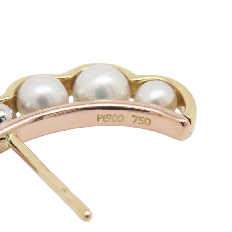 タサキ ピアス リキッド スカルプチャー パール あこや真珠 K18YG/K18PG/Pt900 TASAKI ジュエリー