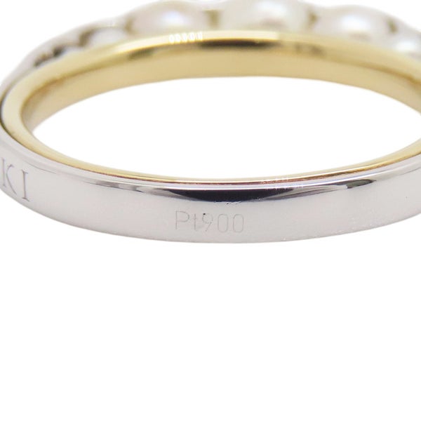 タサキ リング リキッド スカルプチャー パール リング あこや真珠 K18YG/Pt900 サイズ約10号 TASAKI 指輪