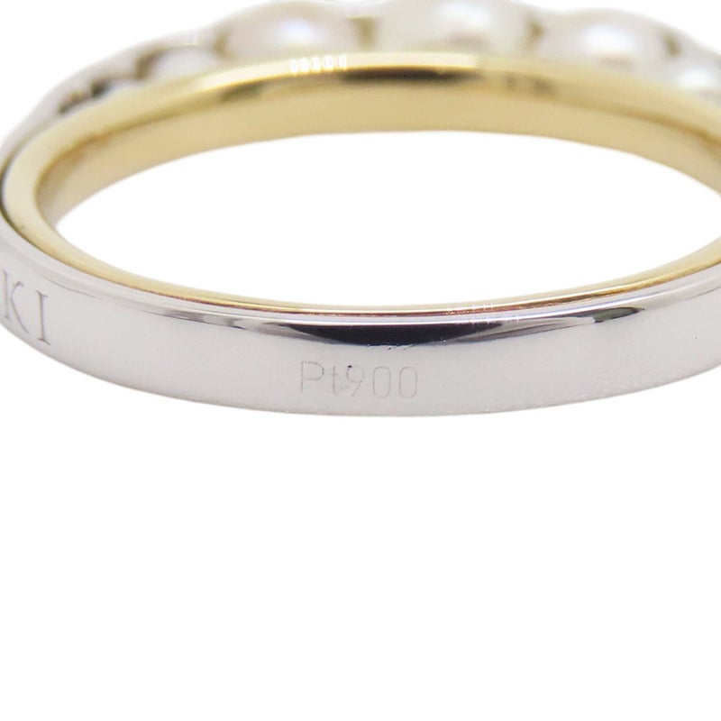 タサキ リング リキッド スカルプチャー パール リング あこや真珠 K18YG/Pt900 サイズ約10号 TASAKI 指輪