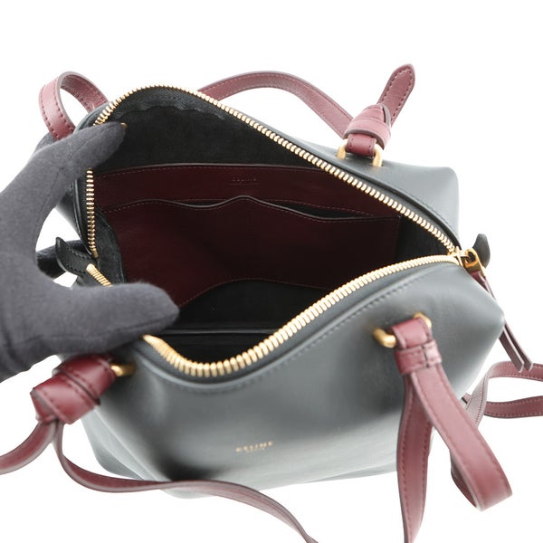 セリーヌ ハンドバッグ ソフトキューブ スモール レザー 181613 CELINE 2wayショルダーバッグ 黒