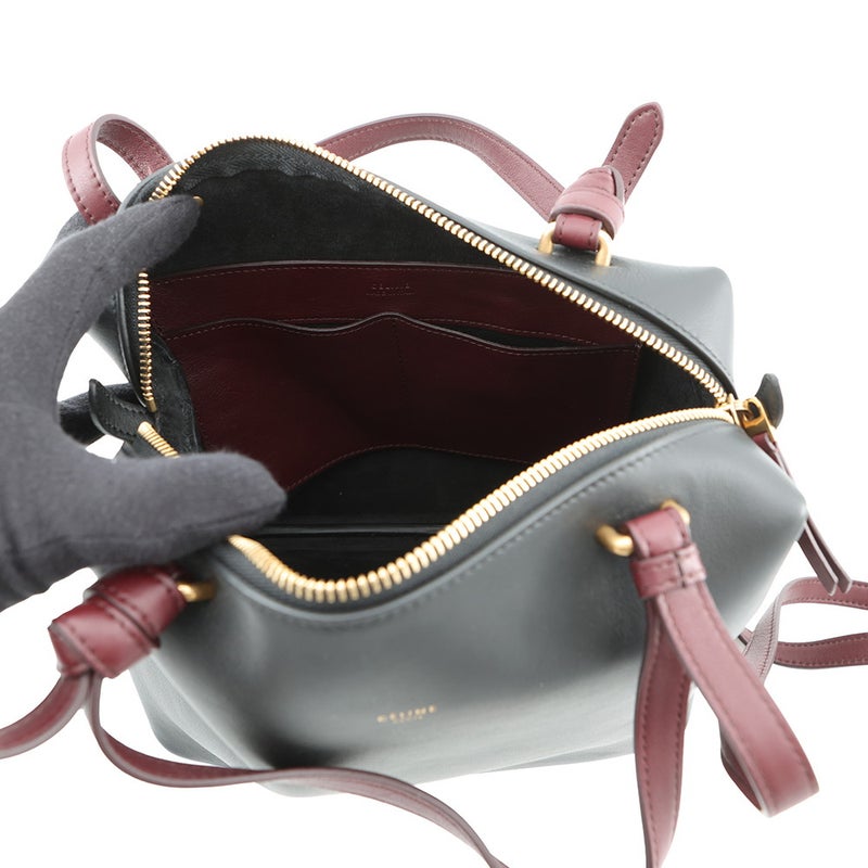 セリーヌ ハンドバッグ ソフトキューブ スモール レザー 181613 CELINE 2wayショルダーバッグ 黒