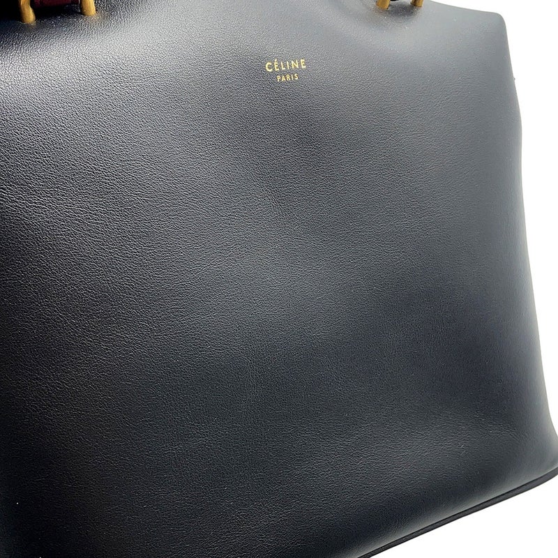 セリーヌ ハンドバッグ ソフトキューブ スモール レザー 181613 CELINE 2wayショルダーバッグ 黒