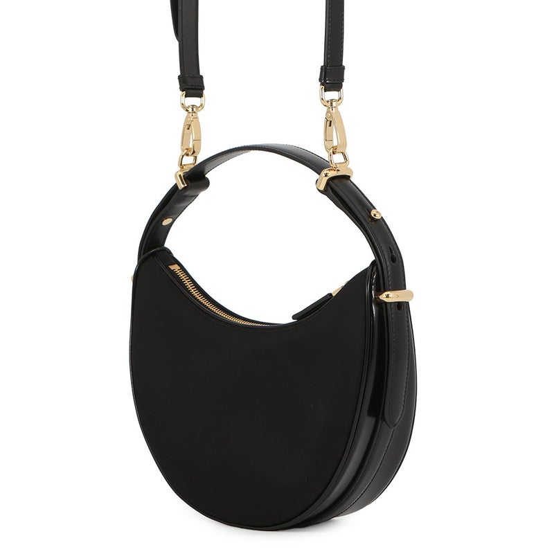 プラダ ショルダーバッグ アーケ スモール トライアングルロゴ ナイロン/レザー 1BC194 PRADA 2way 黒