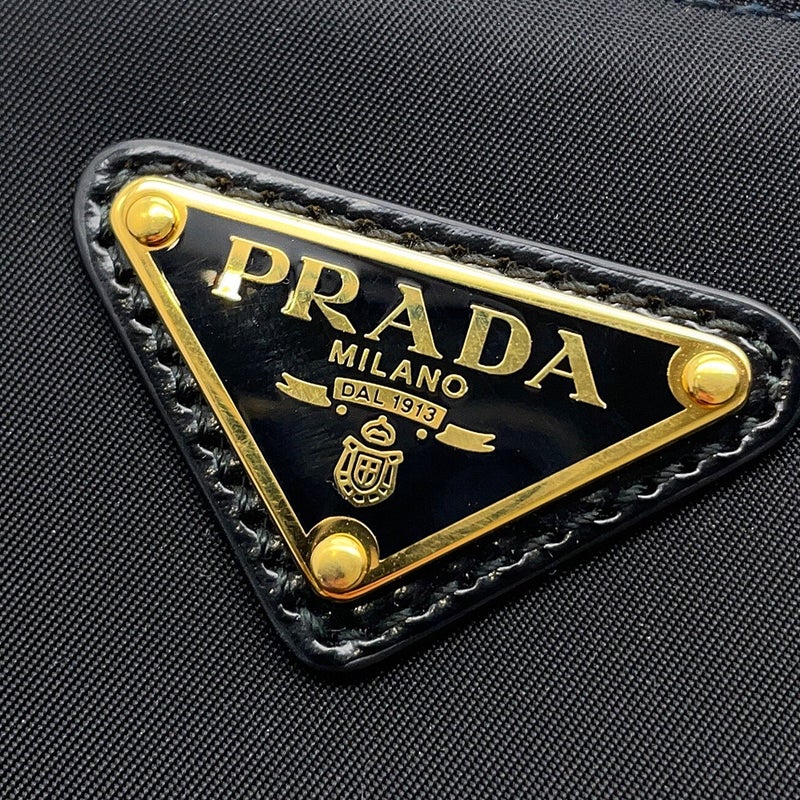 プラダ ショルダーバッグ アーケ スモール トライアングルロゴ ナイロン/レザー 1BC194 PRADA 2way 黒