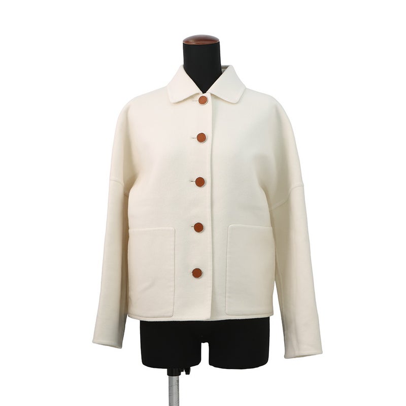 エルメス コート セリエボタン ショートコート カシミヤ レディースサイズ34 HERMES アウター