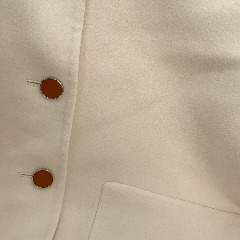 エルメス コート セリエボタン ショートコート カシミヤ レディースサイズ34 HERMES アウター