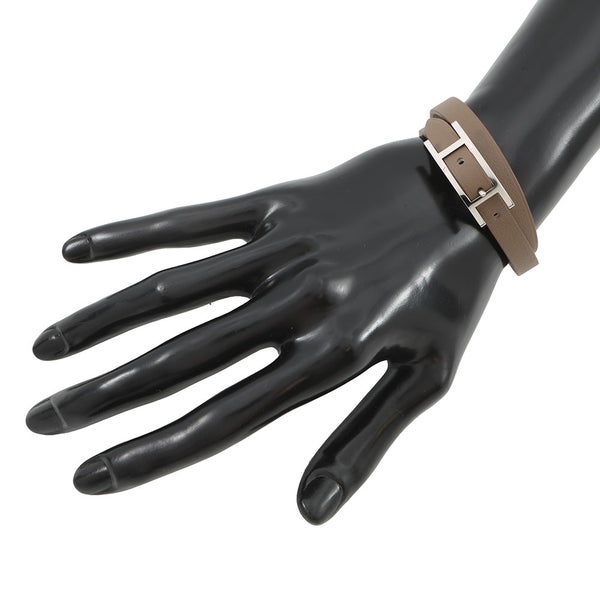 エルメス ブレスレット ビーアピ ドゥブルトゥール エトゥープ/ナタ/シルバー金具 スイフト サイズT3