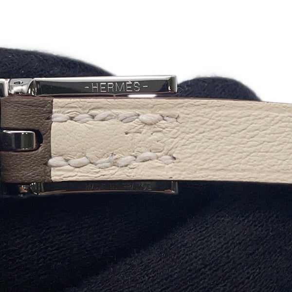 エルメス ブレスレット ビーアピ ドゥブルトゥール エトゥープ/ナタ/シルバー金具 スイフト サイズT3