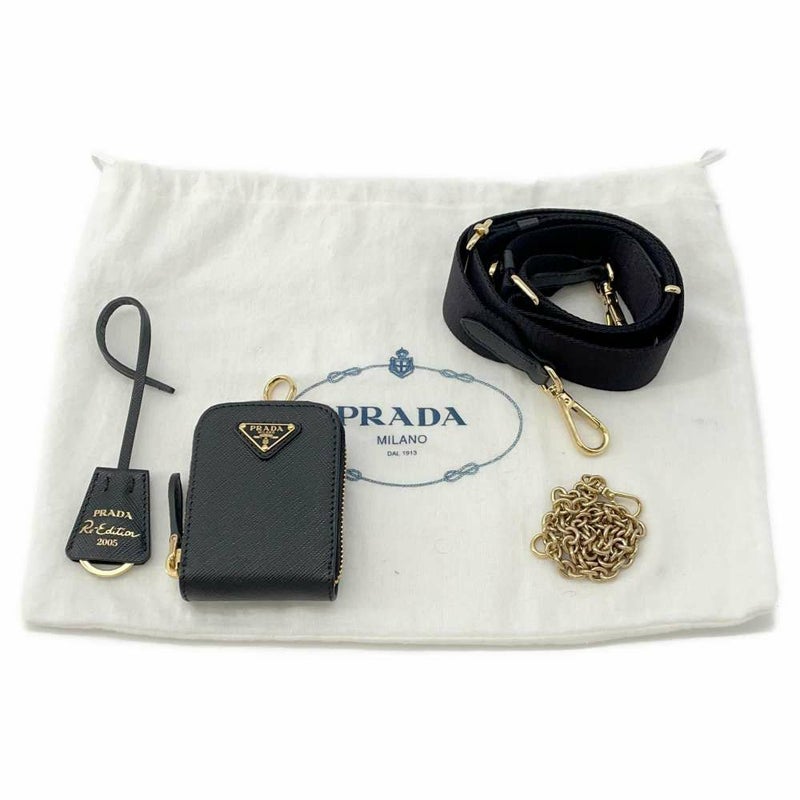 プラダ ショルダーバッグ サフィアーノ リエディション 2005 レザー 1BH204 PRADA バッグ 黒