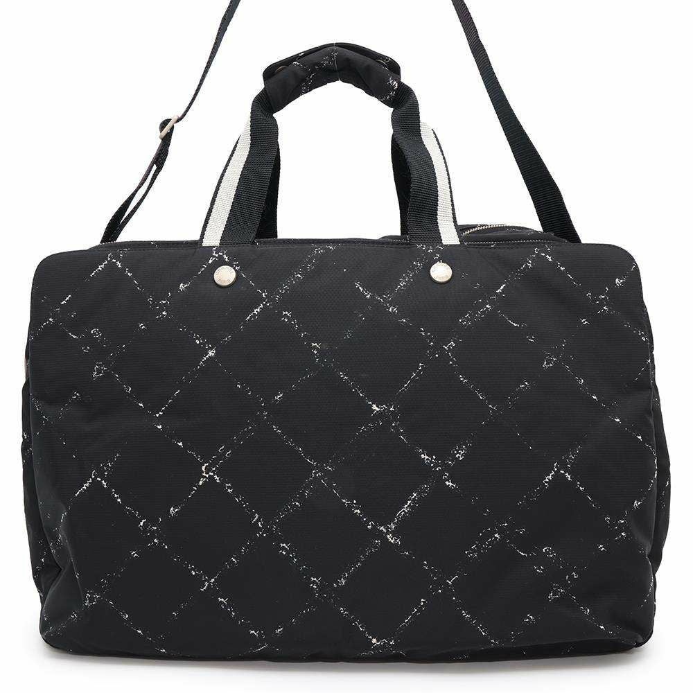 シャネル CHANEL ボストンバッグ 旧トラベルライン ハンド ショルダー 旅行 トラベルバッグ ブラック シャネル ボストンバッグ 旧トラベルライン ナイロン CHANEL 2way