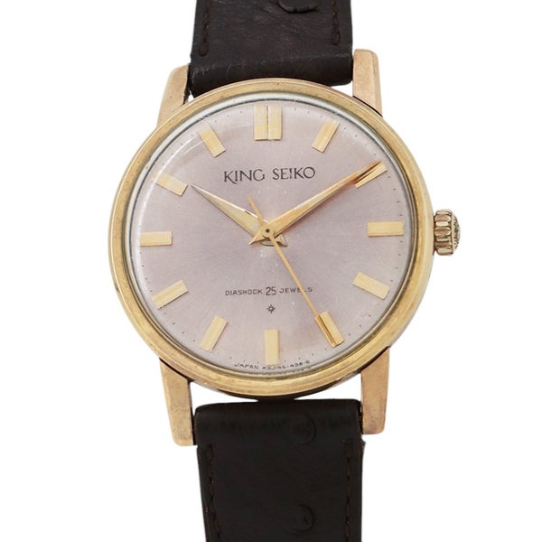 セイコー キングセイコー ファーストモデル 盾メダリオン KSJ145-438 SEIKO 腕時計 シルバー文字盤