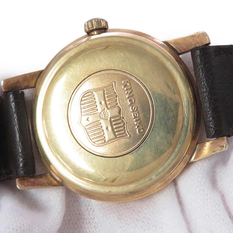 セイコー キングセイコー ファーストモデル 盾メダリオン KSJ145-438 SEIKO 腕時計 シルバー文字盤