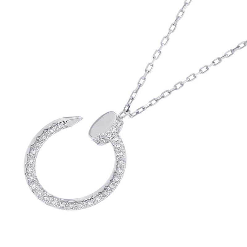 カルティエ ネックレス ジュスト アン クル ネックレス ダイヤモンド 36P 計0.38ct K18WGホワイトゴールド B7224897 ペンダント